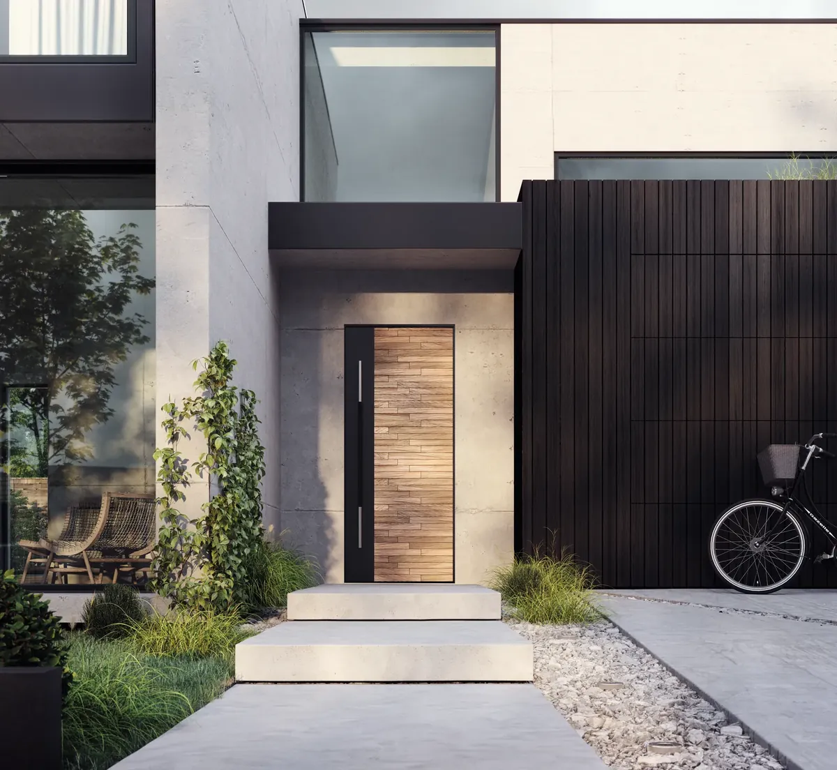 Visualisierung: modernes Haus mit FENNEN Planken in Axteiche